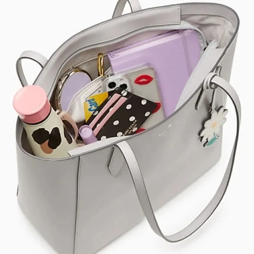 Kate Spade Platinum Dana Tote Wallet Bundle Bag Shoulder Purse